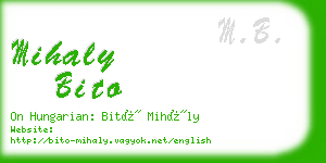 mihaly bito business card